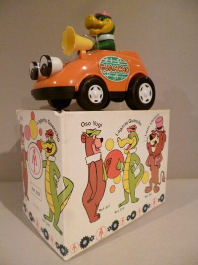 WALLYGATOR IN AUTO HANNA BARBERA 1977 M.I. SPAIN - IN BOX - 14CM