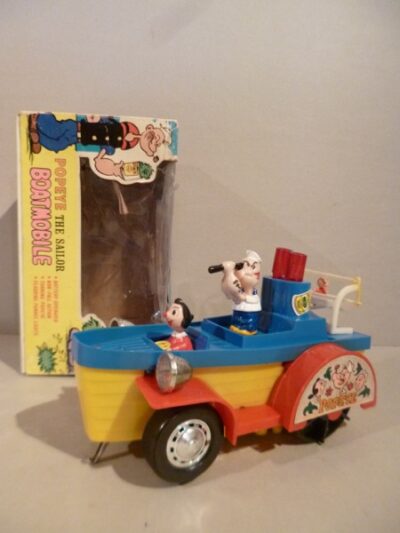 BRACCIO DI FERRO BOATMOBILE JUMBO AZRAK HAMWAY INC.  - IN BOX - 1974 - 13CM