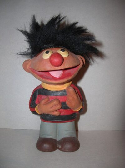 ERNIE MUPPET (CAPELLI VERI) - MADE IN SPAIN - ANNI’70 - 13CM