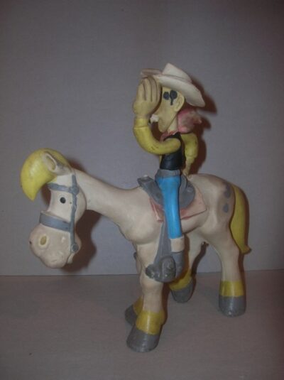 LUCKY LUKE A CAVALLO - ANNI '60  - 19CM