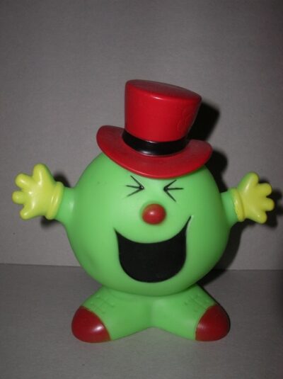 MR MEN VERDE CON CAPPELLO LEDRA 1984 ROGER HARGREAVES  - 13CM