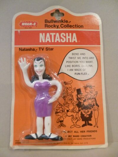 NATASHA (BULLWINKLE) WHAM-O PAT. J.WARD P. 1972  - IN BLISTER   - 13CM