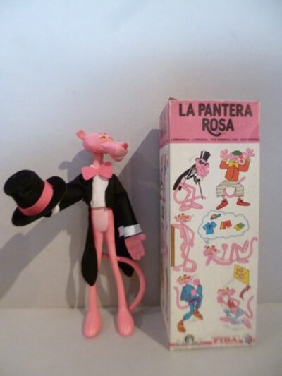 PANTERA ROSA IN SMOKING FLEXY - FIBA 1983 - IN BOX - 30CM