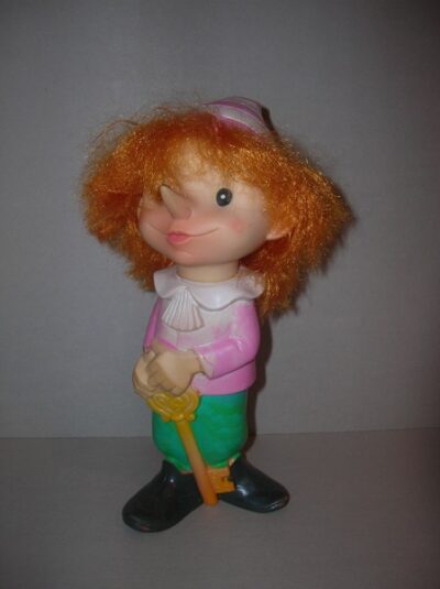 PINOCCHIO CON CHIAVE (CAPELLI ROSSI) - ANNI '70 - 25CM