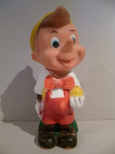 PINOCCHIO CON MELA W.D.P. - ANNI '70  - 20CM