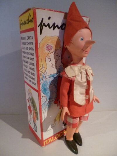 PINOCCHIO ITALOCREMONA - IN BOX  - ANNI '60 -  48CM