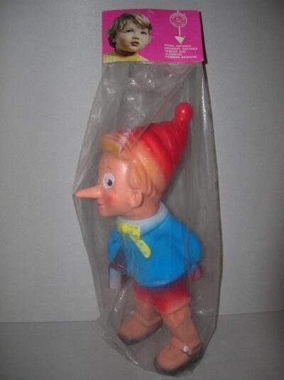 PINOCCHIO RUBBERTOYS - IN BLISTER - ANNI '70  - 28CM