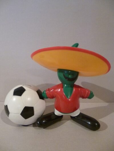 PIQUE MASCOTTE MONDIALI MESSICO 1982 (PLASTICA SOFFIATA)  - 15CM