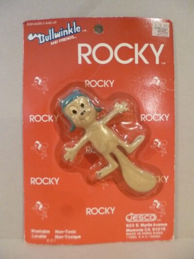 ROCKY (BULLWINKLE) FLEXY JESCO CHINA 1985 PAT WARD - IN BLISTER - 12CM