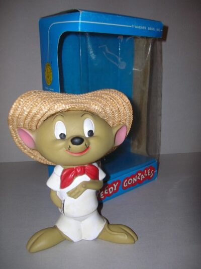 SPEEDY GONZALES RUBBERTOYS MADE ITALY W.BROS - IN BOX - ANNI ’70 - 16CM