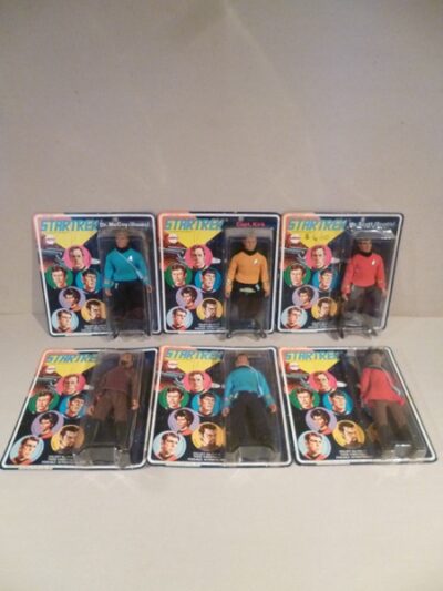 STAR TREK MEGO IN BLISTER SERIE COMPLETA CLASSICI 6 PEZZI 20CM (IX+).JPG