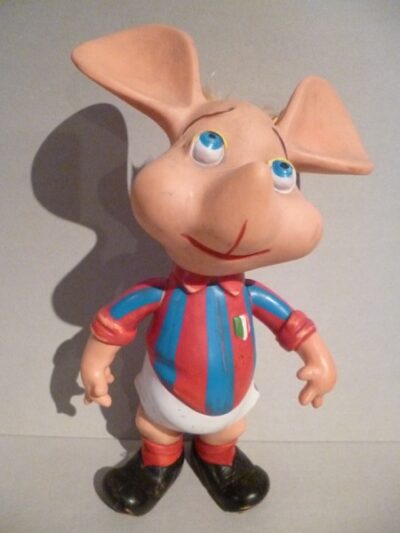 TOPO GIGIO CALCIATORE BOLOGNA ITALOCREMONA - ANNI '60 - 30CM