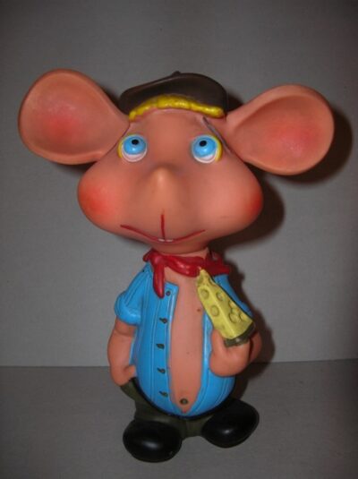 TOPO GIGIO CON FORMAGGIO ITALOCREMONA -5- -604  - ANNI '60  - 21CM