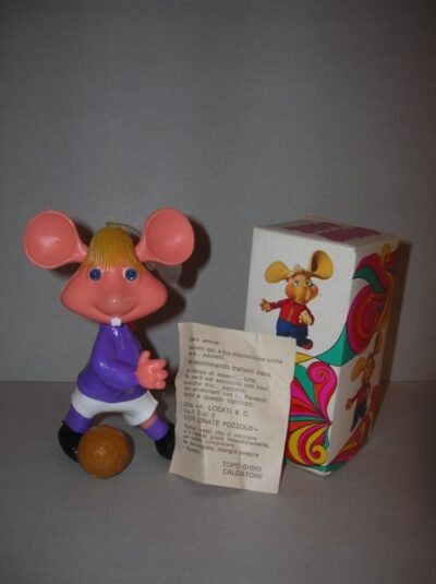 TOPO GIGIO PAVESINI CALCIATORE FIORENTINA - IN BOX -  CON CARTINA  - 12CM