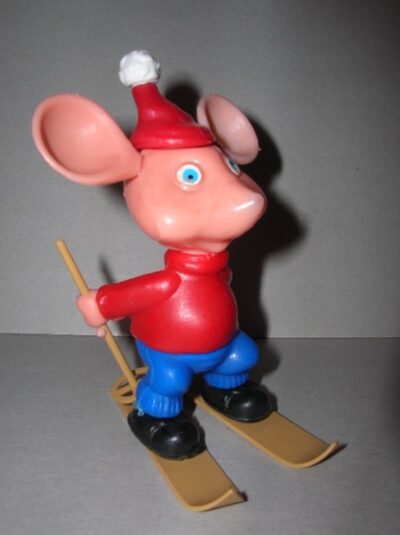 TOPO GIGIO SCIATORE PAVESINI - ANNI '60 - 10CM