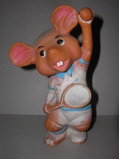 TOPO GIGIO TENNISTA MIKO - ANNI '70  - 20CM