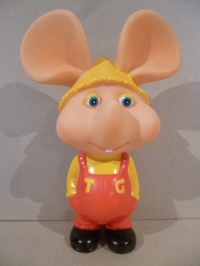 TOPO GIGIO TG GIALLO-ROSSO  - 20CM