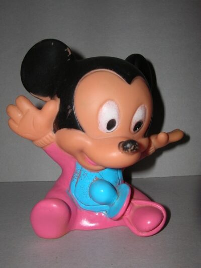 TOPOLINO BABY CON CIUCCIO DISNEY '87 JUGASA  - 13CM