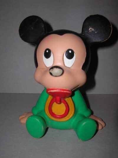 TOPOLINO BABY CON CIUCCIO M+B M. IN PORTUGAL W.DISNEY CO. 1986  - 13CM