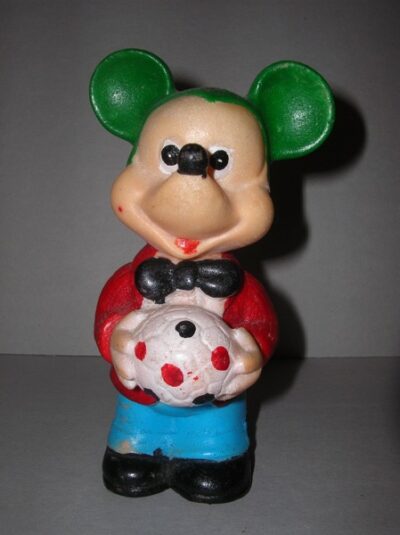 TOPOLINO CON PALLONE - ANNI'80  - 15CM