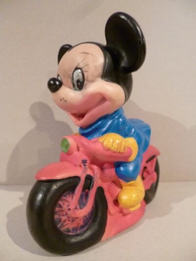 TOPOLINO IN MOTO (ROSA BLU) BARTOPLAS W.D.P. - 16CM