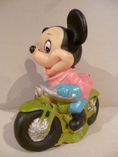 TOPOLINO IN MOTO (ROSA VERDE) BARTOPLAS W.D.P. - 16CM