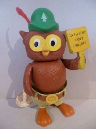 WOODSY OWL DAKIN PROD. OF HONG KONG - ANNI '70  - 19CM